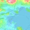 Mapa topográfico Ermioni, altitud, relieve