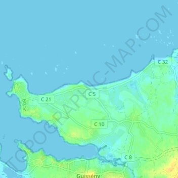 Mapa topográfico Boutrouilles, altitud, relieve