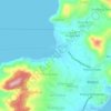 Mapa topográfico Majuben, altitud, relieve