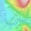 Mapa topográfico Luns - Lunes, altitud, relieve