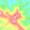 Mapa topográfico El Ocotito, altitud, relieve