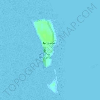 Mapa topográfico Houtman Abrolhos, altitud, relieve