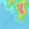 Mapa topográfico Ao Mai Pai, altitud, relieve