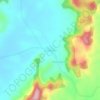 Mapa topográfico Ban Song Pueai, altitud, relieve