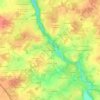 Mapa topográfico La Croix Moutar, altitud, relieve