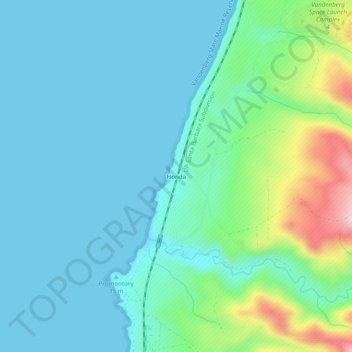Mapa topográfico Honda, altitud, relieve