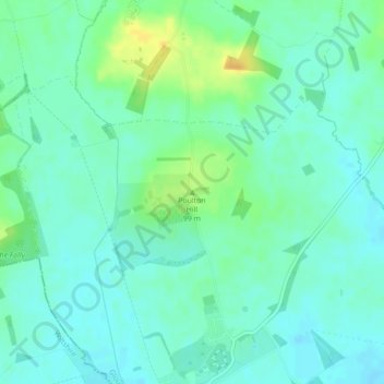 Mapa topográfico Poulton Hill, altitud, relieve