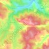 Mapa topográfico Chaudeyraguet, altitud, relieve