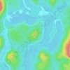 Mapa topográfico Lacs Allard, altitud, relieve