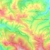 Mapa topográfico Olczański Wierch, altitud, relieve