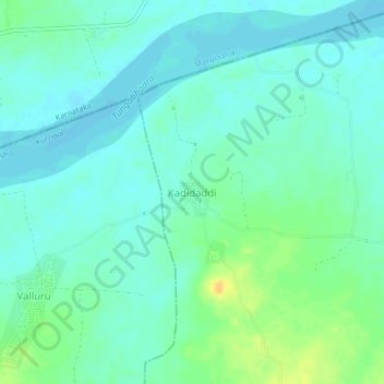 Mapa topográfico Kadidaddi, altitud, relieve