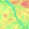 Mapa topográfico Les Goupillières, altitud, relieve