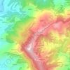 Mapa topográfico Kasar Devi, altitud, relieve