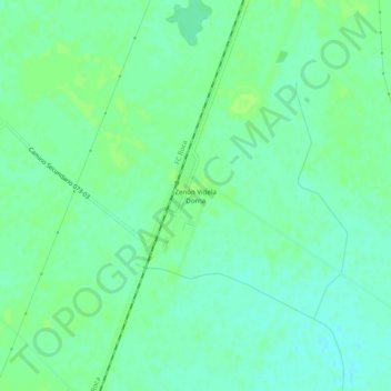 Mapa topográfico Zenón Videla Dorna, altitud, relieve