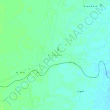 Mapa topográfico Chicligasta, altitud, relieve