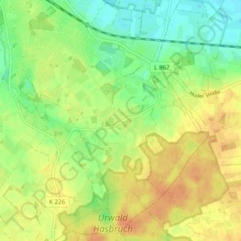 Mapa topográfico Nordenholz, altitud, relieve