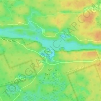 Mapa topográfico Gordons Bay, altitud, relieve