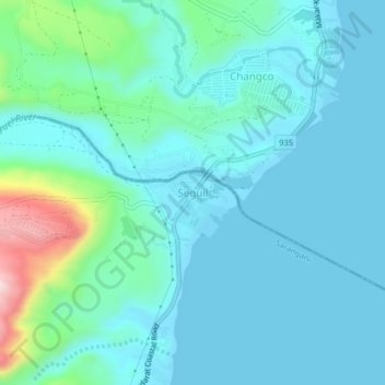 Mapa topográfico Seguil, altitud, relieve