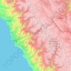 Mapa topográfico Provincia de Huarochirí, altitud, relieve