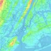 Mapa topográfico New York, altitud, relieve