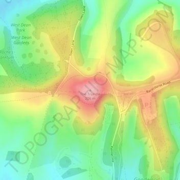 Mapa topográfico The Trundle, altitud, relieve