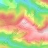 Mapa topográfico El Oceo, altitud, relieve