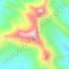 Mapa topográfico Majestic Mountain, altitud, relieve