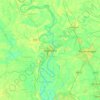 Mapa topográfico Nabadwip, altitud, relieve