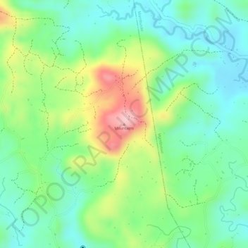 Mapa topográfico Mountains, altitud, relieve
