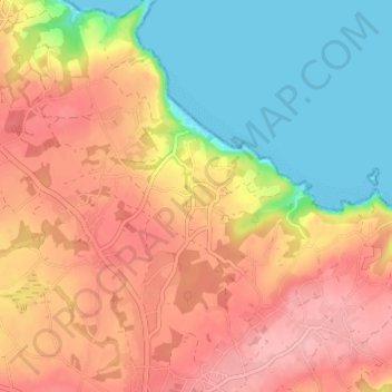 Mapa topográfico Trevros, altitud, relieve