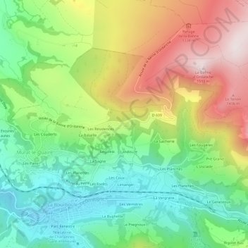 Mapa topográfico Résidence SUPER MURAT, altitud, relieve