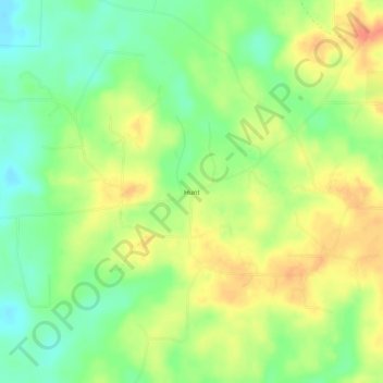 Mapa topográfico Hunt, altitud, relieve