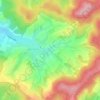 Mapa topográfico Hessisches Bergland, altitud, relieve