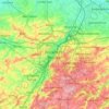 Mapa topográfico Brussels, altitud, relieve