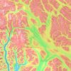 Mapa topográfico Kitmat-Stikine, altitud, relieve