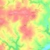 Mapa topográfico Linguen, altitud, relieve