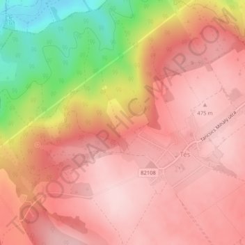 Mapa topográfico Lac, altitud, relieve