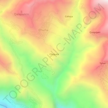 Mapa topográfico Chijipata, altitud, relieve