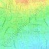 Mapa topográfico Dangin Puri Klod, altitud, relieve