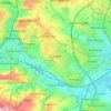 Mapa topográfico Ossett, altitud, relieve