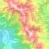 Mapa topográfico Ranchula, altitud, relieve