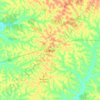Mapa topográfico Daloa, altitud, relieve