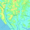 Mapa topográfico Kadachira, altitud, relieve