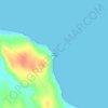 Mapa topográfico Punta Colorada, altitud, relieve
