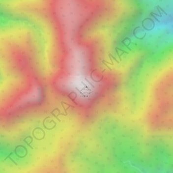 Mapa topográfico Mount Malindang, altitud, relieve