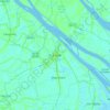 Mapa topográfico Trà Vinh, altitud, relieve