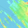 Mapa topográfico Zadar, altitud, relieve
