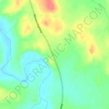 Mapa topográfico Black Spring, altitud, relieve