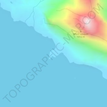 Mapa topográfico Le Contrefort, altitud, relieve