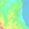 Mapa topográfico Kombi, altitud, relieve
